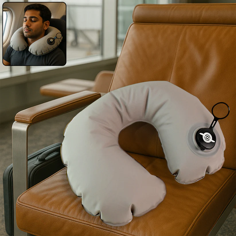Premium Quality Inflatable Travel Neck Pillow (1 Pc) - Image 2