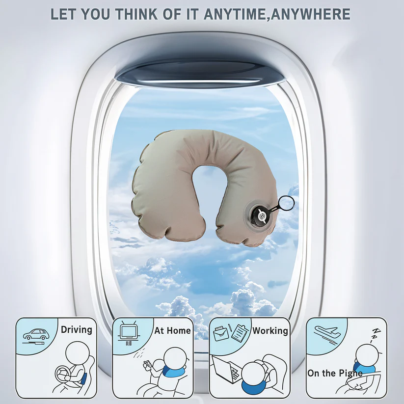 Premium Quality Inflatable Travel Neck Pillow (1 Pc) - Image 3