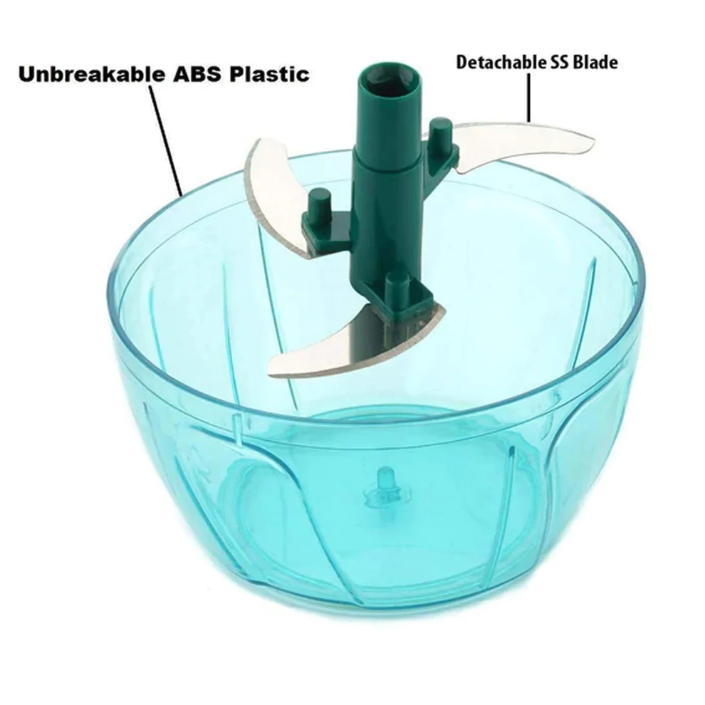 Handy Mini Plastic Vegetable Chopper Cutter - Image 3